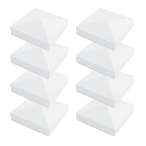 Chinflly Zaunpfostenkappen aus PVC, 12,7 x 12,7 cm, Dock Pole Cap Pyramide, dekorative Rammkappen für Docks Vinyl Zaunpfosten, Weiß, 8 Stück Chinflly Zaunpfostenkappen aus PVC, 12,7 x 12,7 cm, Dock Pole Cap Pyramide, dekorative Rammkappen für Docks Vinyl Zaunpfosten, Weiß, 8 Stück von Chinflly