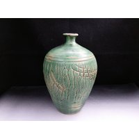 Chingwenarts #e051 Studio Keramik Art Handgemachte Steinzeug Vase von ChingWenArts