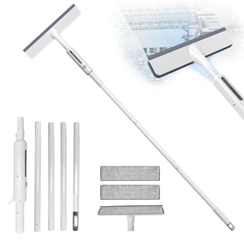 3 in 1 Professioneller Fensterputzer-Reiniger mit Sprühfunktion, Fensterreiniger mit 145cm Verlängerungsstange, Fensterwischer mit 3 Mikrofaserpads und Squeegee für Hohe Fenster im Innen und Außen 3 in 1 Professioneller Fensterputzer-Reiniger mit Sprühfunktion, Fensterreiniger mit 145cm Verlängerungsstange, Fensterwischer mit 3 Mikrofaserpads und Squeegee für Hohe Fenster im Innen und Außen von Chingcoo