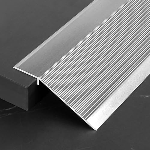Aluminium-Bodenübergangsstreifen, 0,9m x 10cm Selbstklebendes Übergangsprofil mit Höhenausgleich 8-40 mm, Bodenübergangsleiste für Laminat, Fliesen, Holz von Chingcoo