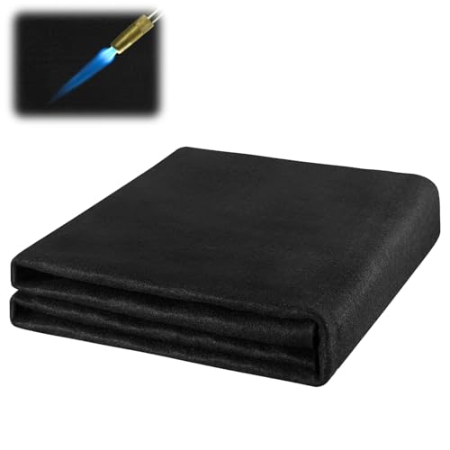 Carbonfilz Hitzeschutzmatte, Feuerfeste Unterlage 100x100 cm Feuerfeste Matte Hitzebeständig Materialien bis zu 982°C, Feuerschutzmatte für Grill, Schweißen, Feuerschale, Kamin von Chingcoo