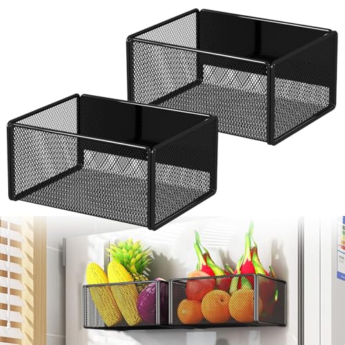 Chingcoo 2 Stück Magnetregal Küchenorganizer, Regal Magnetisch Gewürzregal, Magnetisch Regal Kühlschrank Waschmaschine Magnetregal, Hängeregal für Kühlschrank Magnet von Chingcoo