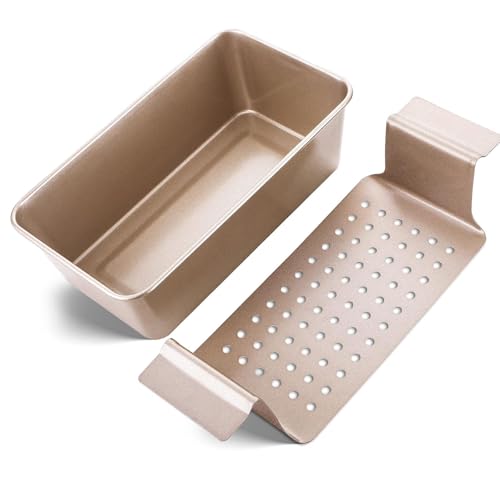 Chingcoo Brotbackform, Kastenform Brot, Brot Backen Zubehör, Backform Rechteckig, Kann zum Backen von Fleischpasteten, Brot, Kuchen, etc,Verwendet Werden (Roségold) von Chingcoo