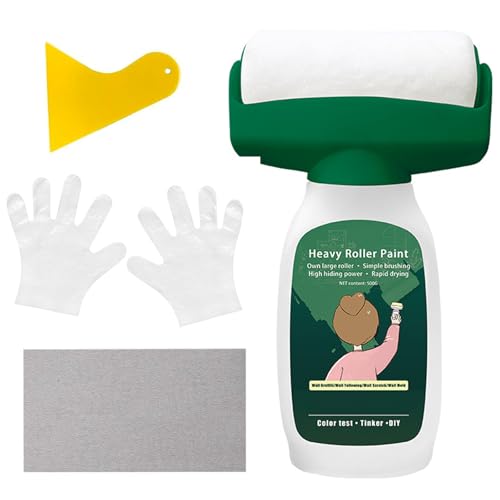 Chingcoo Wandfarbe Ausbessern Weiß 500g, 2 in 1 Ausbesserungsfarbe Weiss, Wandreparatur RollbüRste, Wandreparaturroller Farbe für Graffiti Kratzer Flecken Wände (mit Sandpapers, Schaber, Handschuhe) Chingcoo Wandfarbe Ausbessern Weiß 500g, 2 in 1 Ausbesserungsfarbe Weiss, Wandreparatur RollbüRste, Wandreparaturroller Farbe für Graffiti Kratzer Flecken Wände (mit Sandpapers, Schaber, Handschuhe) von Chingcoo