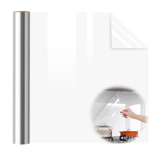 Chingcoo Wandschutzfolie, Elektrostatische Wwandschutzfolie, Schutzfolie Wand Transparent, Klebefolie Spritzschutz, Wandschutz Küche, für Wand Möbel Büro, 40CM × 1000CM von Chingcoo