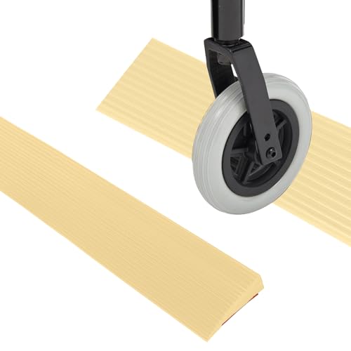 Türschwellenrampe - 8cmx3cmx90cm - Schwellenrampe, Gummirampe Auffahrrampe, Türschwelle Rollstuhlrampe bis 800 kg Belastbar für Saugroboter, Rollstuhl, Kinderwagen, Rollator, e Scooter von Chingcoo