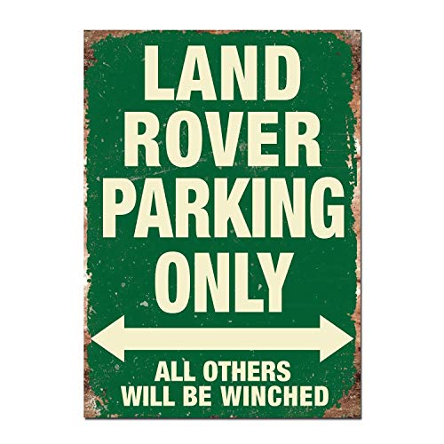 Chinly Lorenzo Land Rover Parking Only Vintage Metal Vintage Metal Metal Sign Wall Iron Painting Plaque Poster Warning Sign Cafe Bar Pub Beer Club Decoration von Chinly
