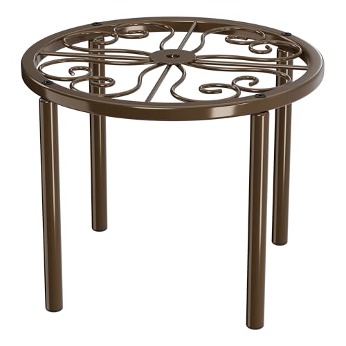 Chinpakden Pflanzenständer, Pflanzenhalter, 20,1 x 20,1 x 15 cm, Blumenständer für Garten, Hof, robustes Pflanzenregal für mehrere Pflanzen drinnen oder draußen, Braun Chinpakden Pflanzenständer, Pflanzenhalter, 20,1 x 20,1 x 15 cm, Blumenständer für Garten, Hof, robustes Pflanzenregal für mehrere Pflanzen drinnen oder draußen, Braun von Chinpakden