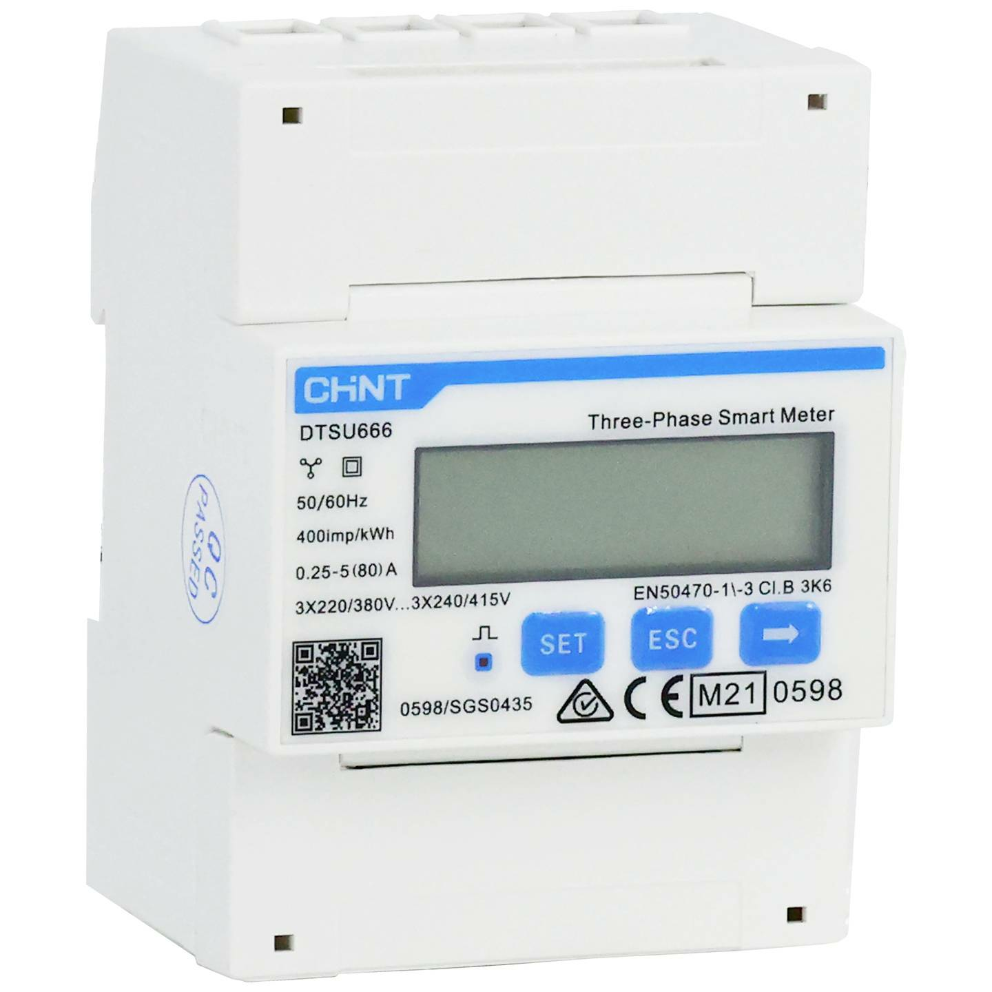 B-Ware Chint Digitaler Drehstromzähler Dtsu666 3×230/400 V Stromzähler 5(80)a 4 Pmid W45 von Chint