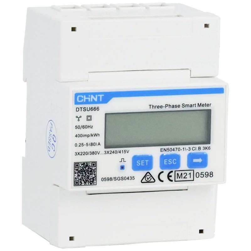 B-Ware Chint Digitaler Drehstromzähler Dtsu666 3×230/400 V Stromzähler 5(80)a 4 Pmid W45 von Chint