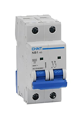 CHINT 51205 NB1-63/C6-2P-6 Magnetschalter 2P 6A Kurve C 6KA 180349 von Chint