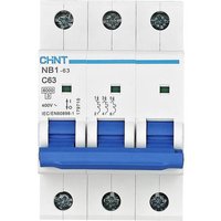 Chint 179698 NB1-63 3P C10 6kA DB Leitungsschutzschalter 3polig 10A 240 V, 415V von Chint