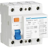 Chint 782000 Fehlerstrom-Schutzschalter allstromsensitiver FI B/10 kA 3polig 63A 0.03A von Chint