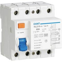 Chint 782001 Fehlerstrom-Schutzschalter allstromsensitiver FI B/10 kA 3polig 40A 0.03A von Chint