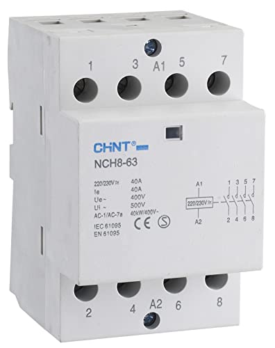 Chint NCH8-4P-40 Modularer AC Schütz, 40 A, 230 V, 4 NO, 4-polig von Chint