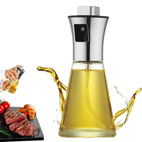 ChioSun Öl Sprayer Flasche, 200ml Essig Sprayer Spender, Dressing Spray Grilling Olivenöl Glasflasche, für Küche Kochen Salat Brot Backen BBQ (200ml Kegel) von ChioSun