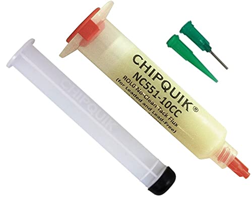 Chip Quik NC551-10CC ROL0 No-Clean Tack Flux in einer 10cc/10g Spritze mit Kolben und Spitzen Chip Quik NC551-10CC ROL0 No-Clean Tack Flux in einer 10cc/10g Spritze mit Kolben und Spitzen von Chip Quik