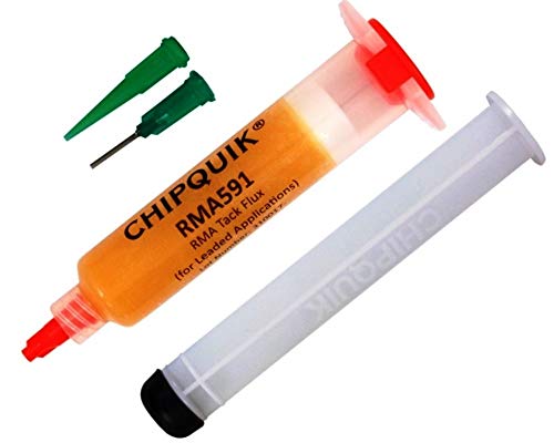Chip Quik RMA Tack Flux (für blei) in einer 10-cc-Spritze mit Kolben und Spitze von Chip Quik