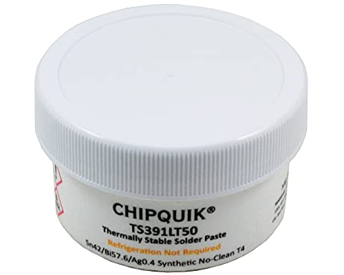 Chip Quik Thermisch stabile Lötpaste No-Clean Sn42/Bi57.6/Ag0.4 T4 (50g Dose) von Chip Quik