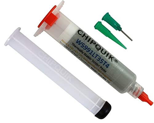 Chip Quik Thermisch stabile Lötpaste WS (wasserlöslich) Sn42/Bi57.6/Ag0.4 T4 (35g Syrin von Chip Quik