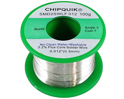 LF Solder Wire 99.3/0.7 Tin/Copper no-clean .012 100g ULTRA THIN LF Solder Wire 99.3/0.7 Tin/Copper no-clean .012 100g ULTRA THIN von Chip Quik