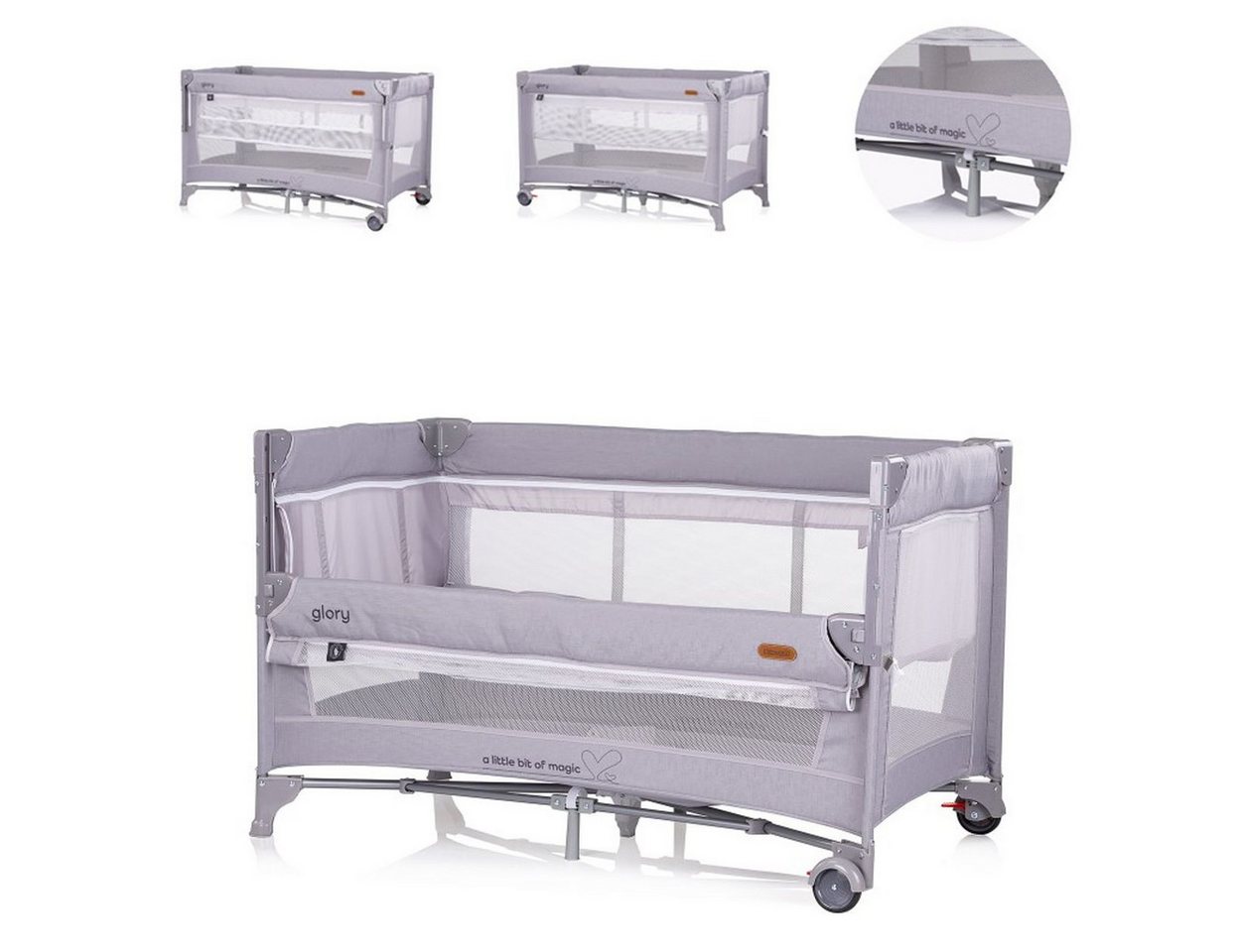 Chipolino Baby-Reisebett Reisebett Glory 2 Ebenen, Matratze Räder zusammenklappbar Tragetasche Chipolino Baby-Reisebett Reisebett Glory 2 Ebenen, Matratze Räder zusammenklappbar Tragetasche von Chipolino