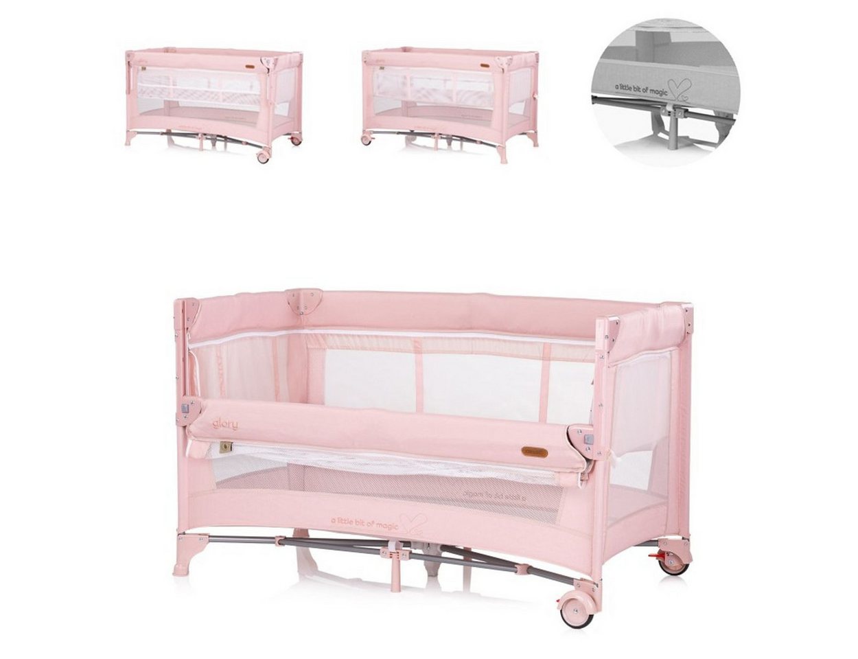 Chipolino Baby-Reisebett Reisebett Glory 2 Ebenen, Matratze Räder zusammenklappbar Tragetasche Chipolino Baby-Reisebett Reisebett Glory 2 Ebenen, Matratze Räder zusammenklappbar Tragetasche von Chipolino