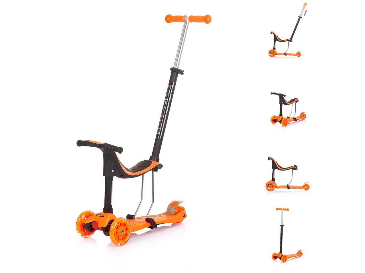 Chipolino Cityroller Kinderroller 3 in 1 Multi Plus, 3 Räder, Laufrad, Roller, LED-Lichter von Chipolino