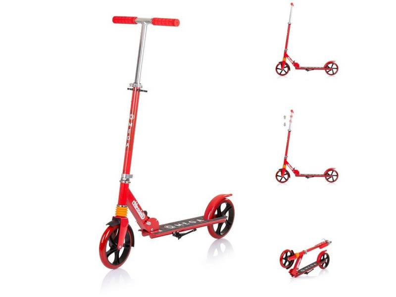 Chipolino Cityroller Kinderroller Omega PU Räder, ABEC-7 Lager verstellbar faltbar Bremse von Chipolino