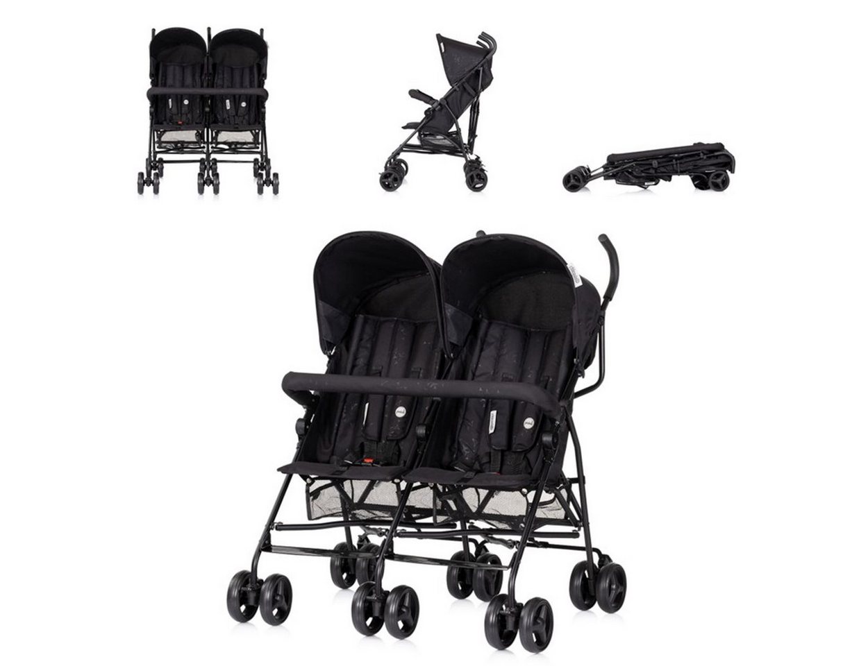 Chipolino Geschwisterwagen Zwillingswagen Double Point, klappbar Korb Sonnendach Frontbügel Chipolino Geschwisterwagen Zwillingswagen Double Point, klappbar Korb Sonnendach Frontbügel von Chipolino