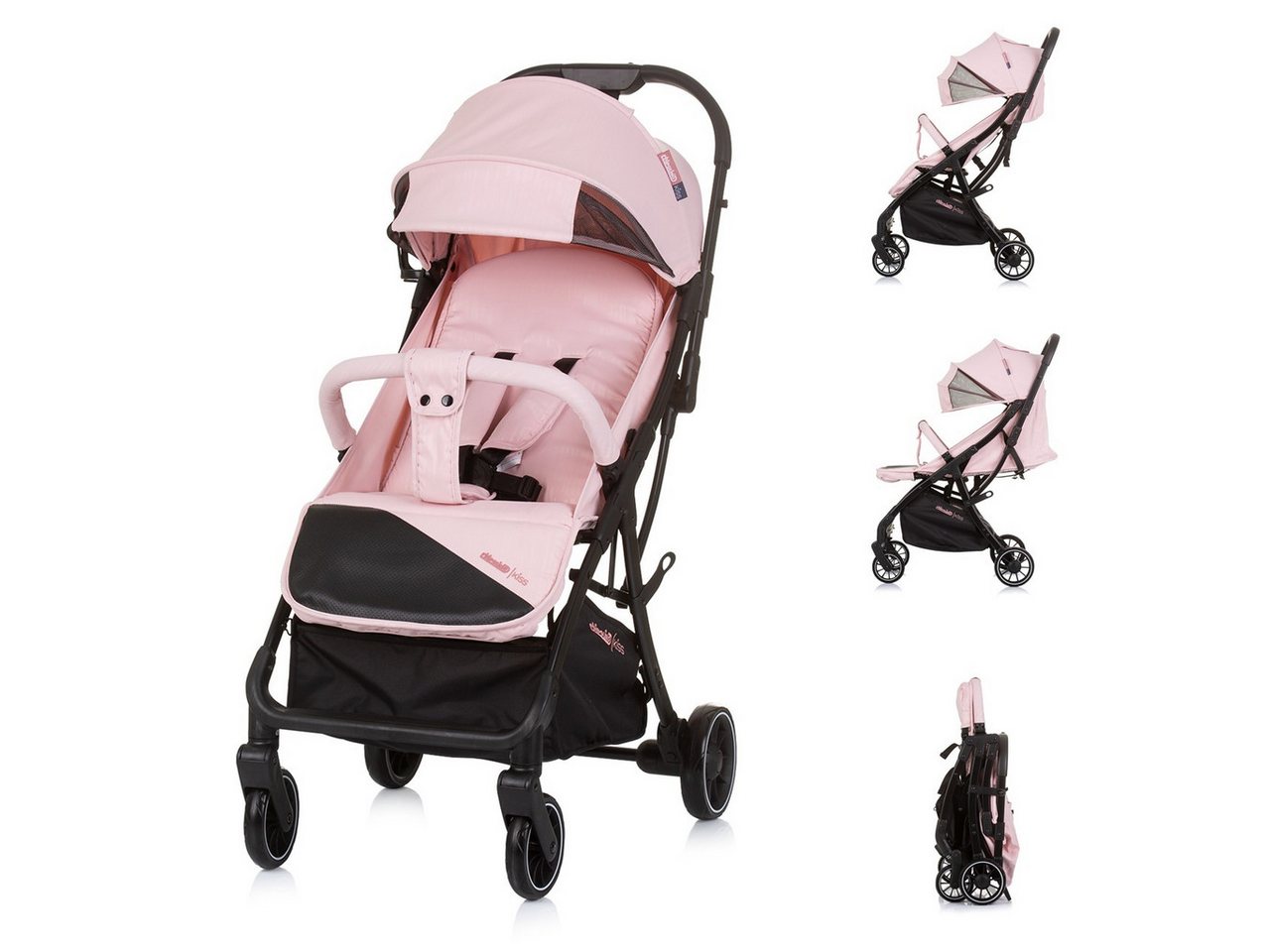 Chipolino Kinder-Buggy Kinderwagen Kiss klappbar, Getränkehalter verstellbar bis 22 kg von Chipolino