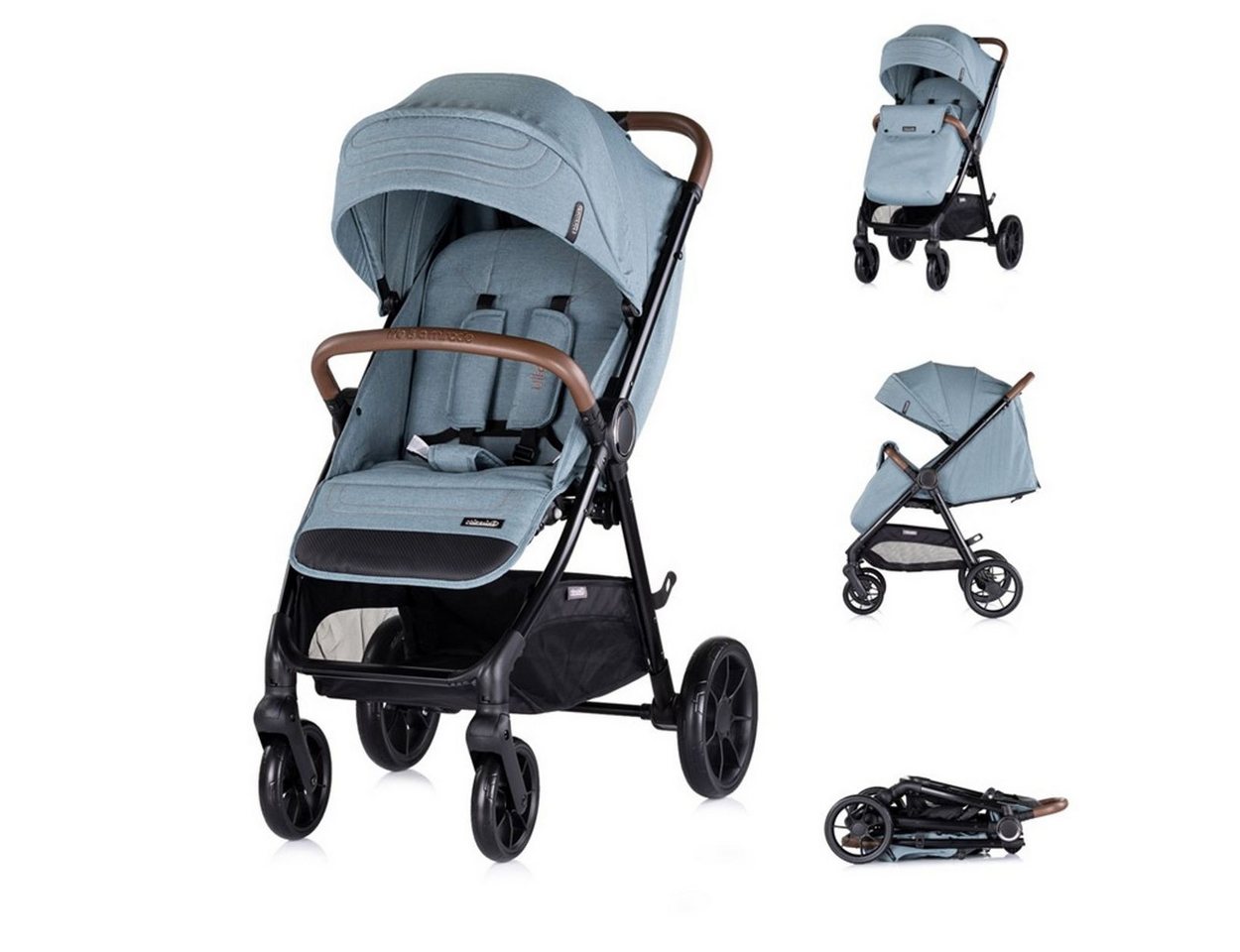 Chipolino Kinder-Buggy Kinderwagen Ultera Buggy, klappbar Korb Federung Hinterradbremse Gurt von Chipolino