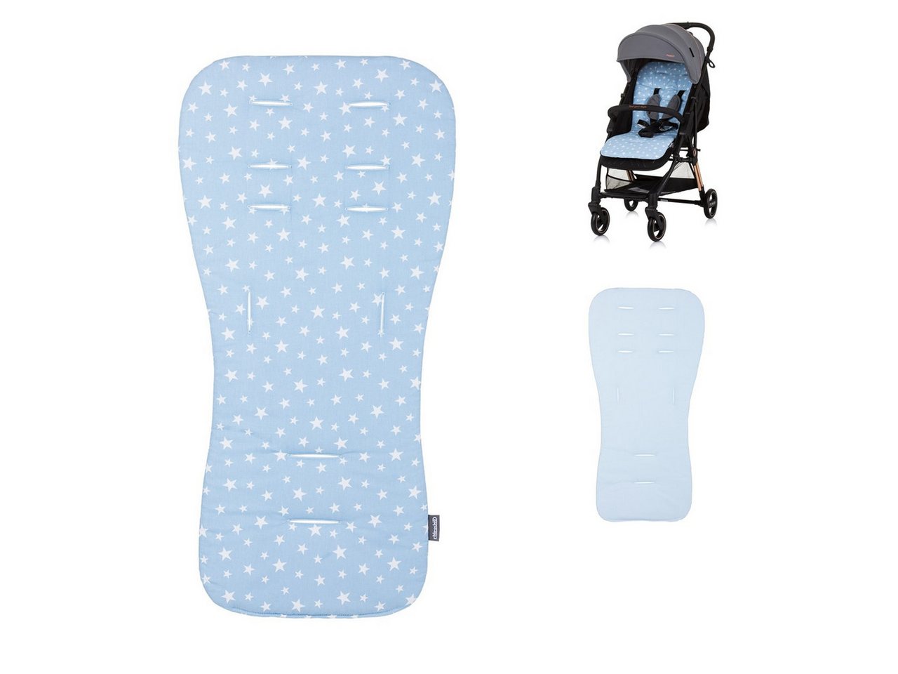 Chipolino Kinderwagen-Sitzauflage Kinderwagen Sitzeinlage, Universalsitzunterlage Baumwolle atmungsaktiv Chipolino Kinderwagen-Sitzauflage Kinderwagen Sitzeinlage, Universalsitzunterlage Baumwolle atmungsaktiv von Chipolino