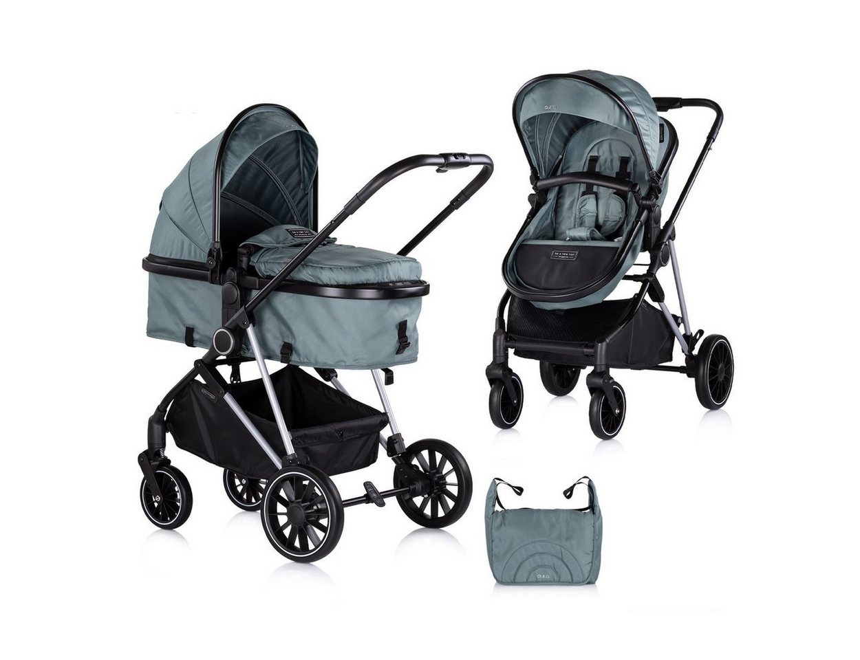 Chipolino Kombi-Kinderwagen Kinderwagen Aura 2 in 1, umbaubar Wickeltasche Sitz umkehrbar bis 22 kg Chipolino Kombi-Kinderwagen Kinderwagen Aura 2 in 1, umbaubar Wickeltasche Sitz umkehrbar bis 22 kg von Chipolino