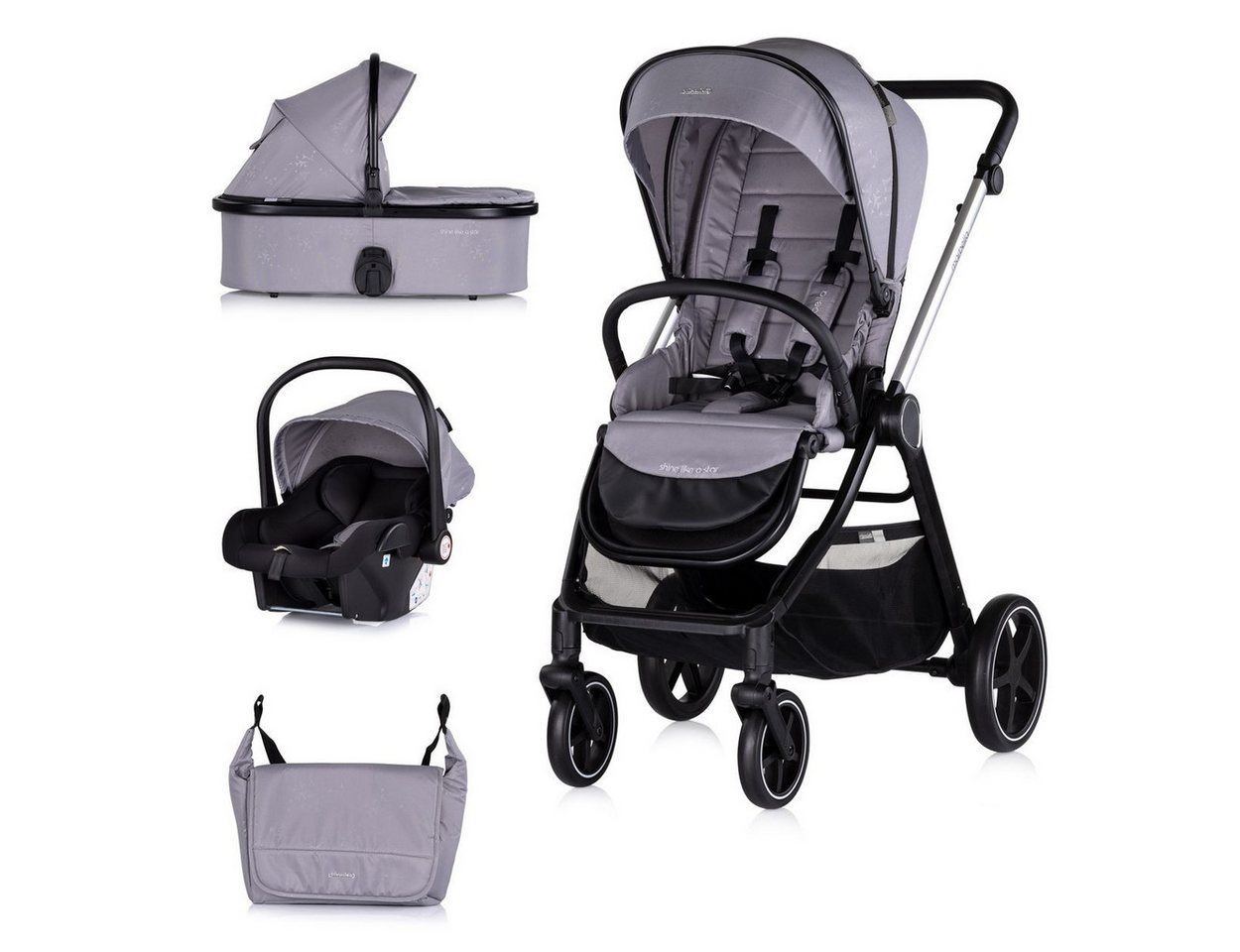 Chipolino Kombi-Kinderwagen Kombikinderwagen 3in1 Marbella, Fußabdeckung Einlage i-Size Babyschale Chipolino Kombi-Kinderwagen Kombikinderwagen 3in1 Marbella, Fußabdeckung Einlage i-Size Babyschale von Chipolino