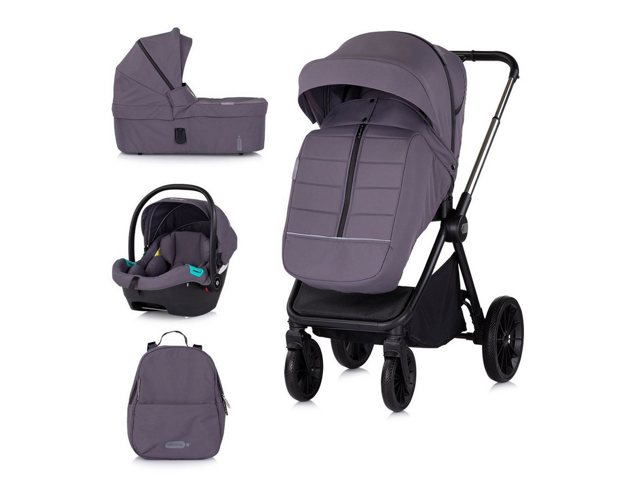 Chipolino Kombi-Kinderwagen Kombikinderwagen Encanto 3in1, Babyschale i-Size Babywanne Sportsitz Chipolino Kombi-Kinderwagen Kombikinderwagen Encanto 3in1, Babyschale i-Size Babywanne Sportsitz von Chipolino