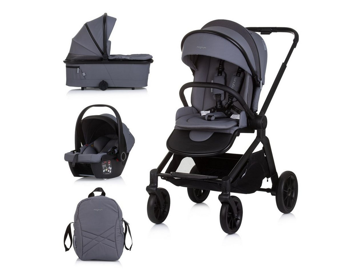Chipolino Kombi-Kinderwagen Kombikinderwagen Magnum 3 in 1, Babywanne Sportsitz i-Size Babyschale Chipolino Kombi-Kinderwagen Kombikinderwagen Magnum 3 in 1, Babywanne Sportsitz i-Size Babyschale von Chipolino