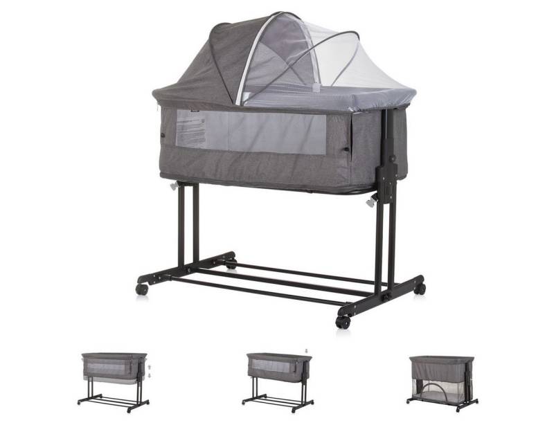 Chipolino Komplettbett Beistellbett 2 in 1 Zen, Laufstall Moskitonetz Matratze Räder Bremse von Chipolino