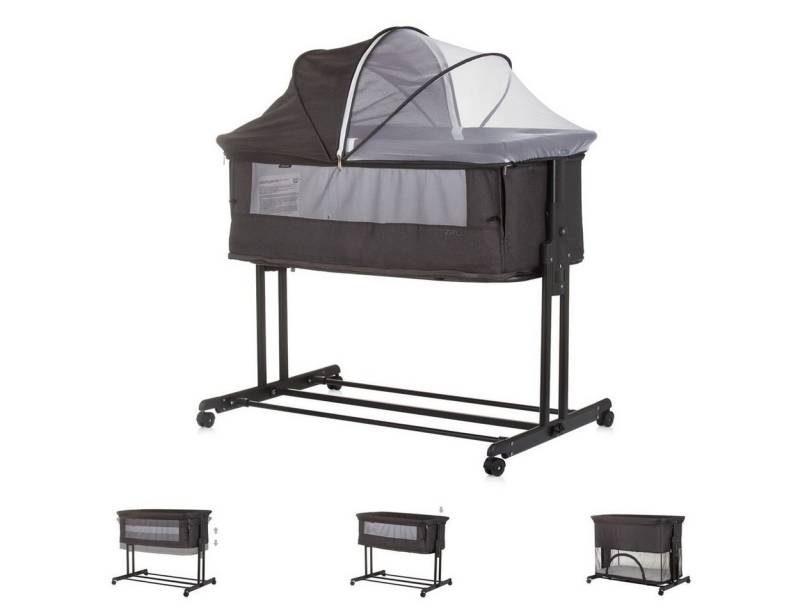 Chipolino Komplettbett Beistellbett 2 in 1 Zen, Laufstall Moskitonetz Matratze Räder Bremse von Chipolino