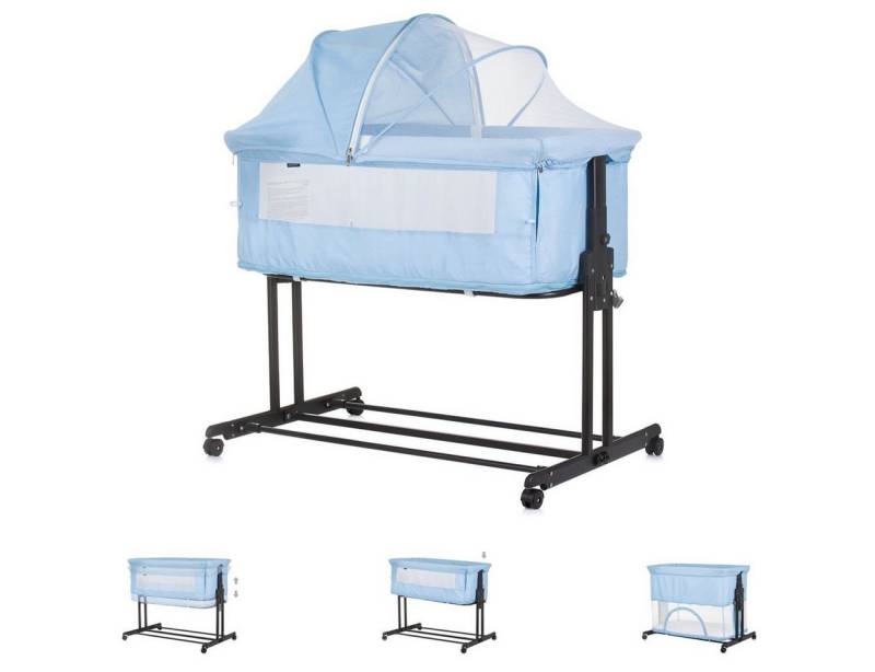 Chipolino Komplettbett Beistellbett 2 in 1 Zen, Laufstall Moskitonetz Matratze Räder Bremse von Chipolino