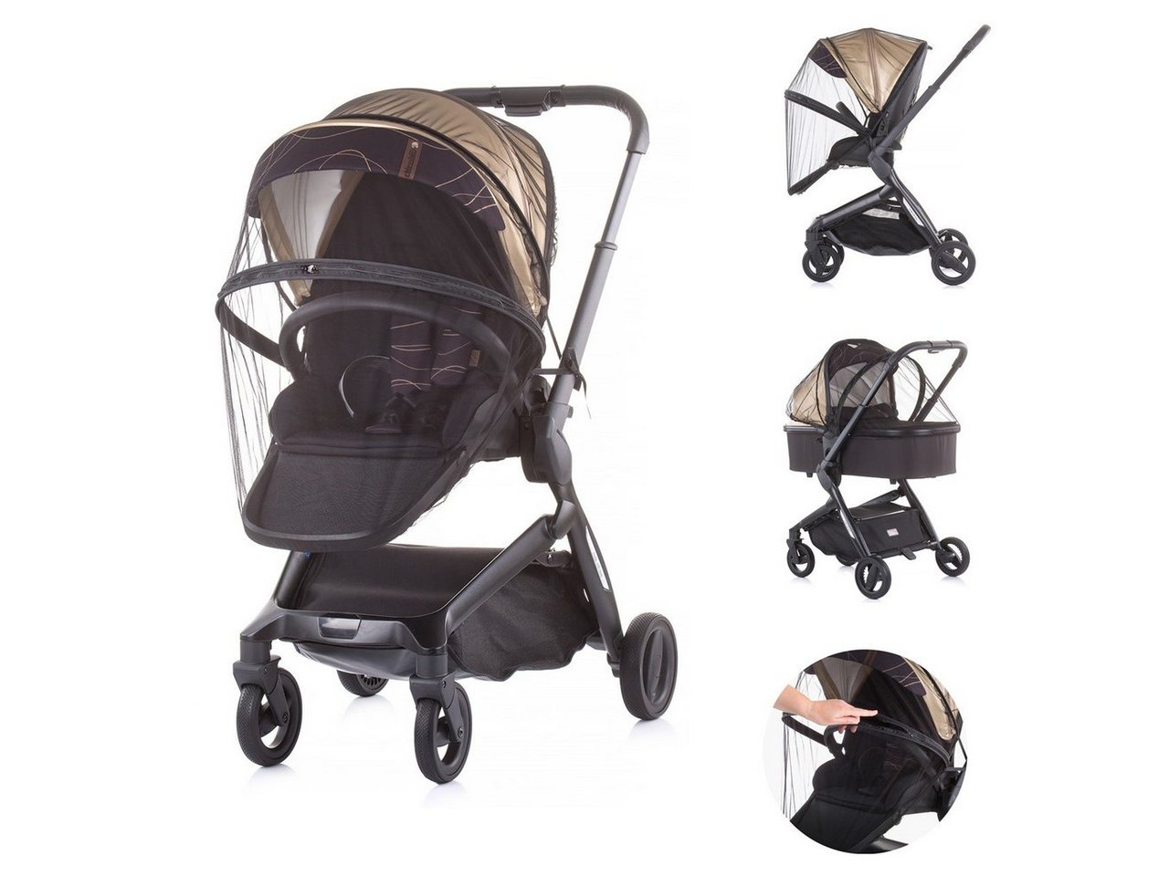 Chipolino Moskitonetz Moskitonetz Kinderwagen Lux, Insektenschutz, Kinderwagen, Buggy, Reißverschluss von Chipolino