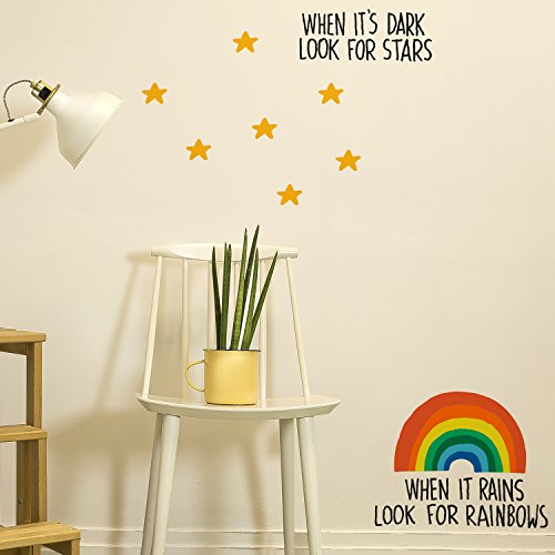 Chispum VIHOG085Le - Wallsticker, design When it's dark look for stars, 58 x 70 cm von Chispum