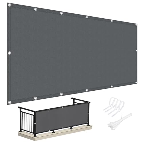 Chivivi Balkonverkleidung Wetterfest, Balkon Sichtschutz nach maß Blickdichte, Terrassen Sichtschutz UV-Schutz, Sichtschutz Balkon ohne Bohrenmit Kabelbinder für Balkongeländer Garten Zaun Chivivi Balkonverkleidung Wetterfest, Balkon Sichtschutz nach maß Blickdichte, Terrassen Sichtschutz UV-Schutz, Sichtschutz Balkon ohne Bohrenmit Kabelbinder für Balkongeländer Garten Zaun von Chivivi