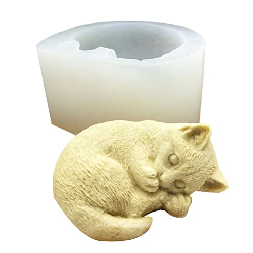 Chiyyak 3D Katze Silikonform nett Schlafende Katze Epoxidform Gießform Seifenform Kerzenform DIY Handwerk Chiyyak 3D Katze Silikonform nett Schlafende Katze Epoxidform Gießform Seifenform Kerzenform DIY Handwerk von Chiyyak