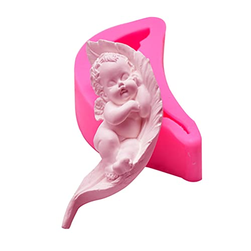 Chiyyak 3D schlafendes Baby Silikonform Fondant Kuchenform Süßigkeiten Schokoladenform Engel Gießform Backform DIY Schokolade Süßigkeiten Seife Handwerk von Chiyyak