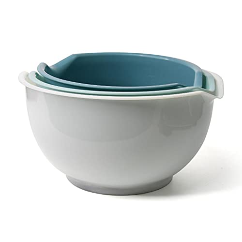 Chiyyak 3pcs Plastic Mixing Bowl, Kitchen Utensils for Baking and Cooking Three-Piece Salad Bowl Nesting Bowls for Space Saving Storage Chiyyak 3pcs Plastic Mixing Bowl, Kitchen Utensils for Baking and Cooking Three-Piece Salad Bowl Nesting Bowls for Space Saving Storage von Chiyyak
