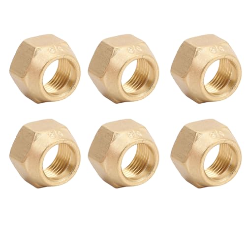 Chiyyak 5/8 -Zoll -Messing -Flare -Nuss Zur Klimaanlage, Gasvakuumpipelines, Vereinfacht die Verbindung, Starke Erosionsbeweis von Chiyyak