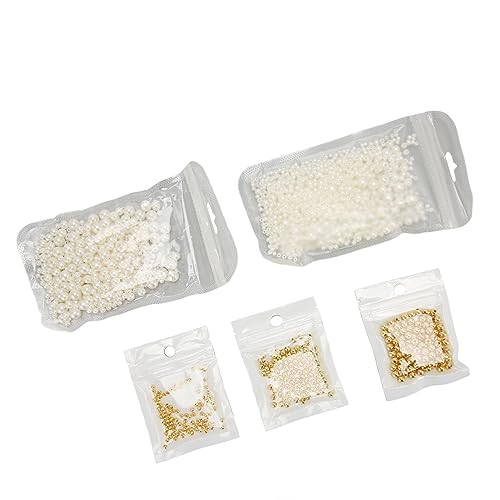 Chiyyak 5 Packungen Runde Abstandsperlen Im Perlen-Gold-Stil, Glättendes Licht, Weit Verbreitete Armbandperlen für Schmuck, Basteln, Heimwerken Chiyyak 5 Packungen Runde Abstandsperlen Im Perlen-Gold-Stil, Glättendes Licht, Weit Verbreitete Armbandperlen für Schmuck, Basteln, Heimwerken von Chiyyak