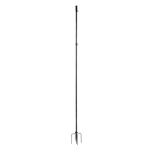 Chiyyak Bodenflagge Pole 10-Fuß Edelstahl-Fahnenmast Im Freien mit Einer 5-farken-Basis für Garten Yard Einstellbar 360 ° Rotierender Ring von Chiyyak