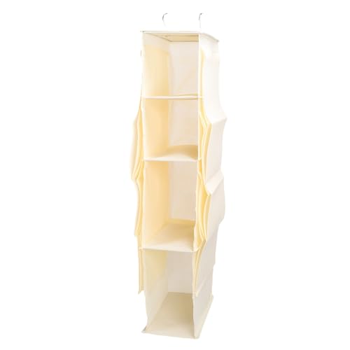 Chiyyak Hanging -Geldbeutel -Beutel Staubdestell 4 Schicht Handtasche Aufbewahrung von Kleiderschrankspeicher für Schränke Eingänge (Beige) von Chiyyak